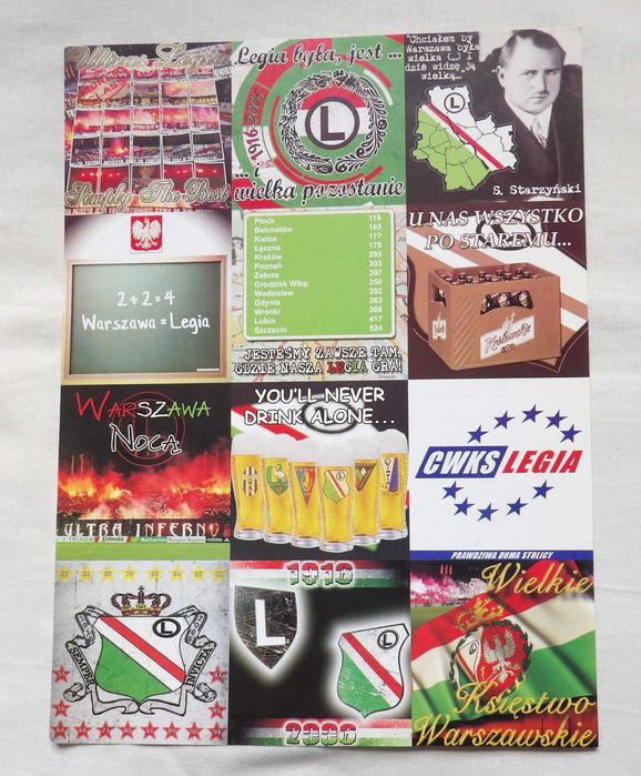 Legia Warszawa vlepki starsze 2 wzory