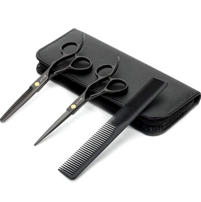 !!Nożyczki fryzjerskie, zestaw do cieniowania KYG etui SUPER JAKOŚĆ !!