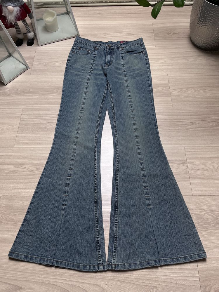 spodnie dzwony swag drip flared