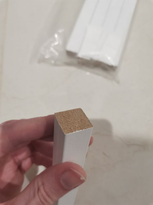 Блок для стику МДФ плінтусу, білий