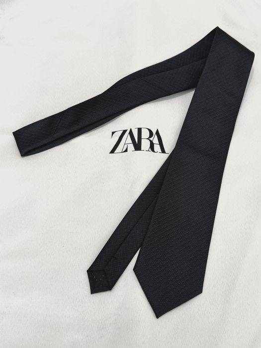 Krawat męski z tkaniny strukturalnej ~ Zara One Size