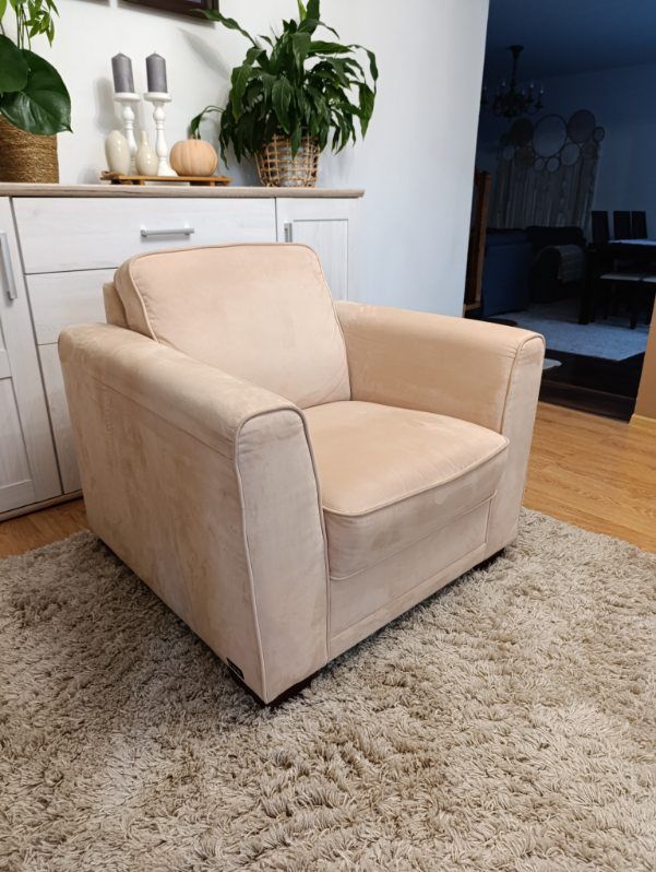 Fotel  skóra alcantara