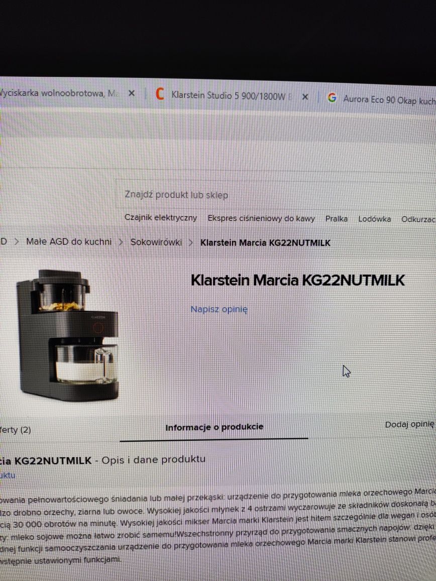 Klarstein Marcia kg22 nutmilk