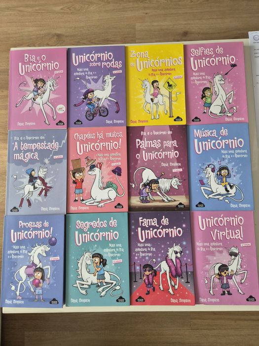 12 livros da coleção Bia e o Unicórnio