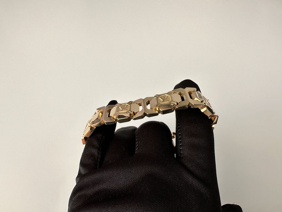 LV 81,7g / 20,5cm / 19,1mm ! Złota bransoletka ! 585pr 14k