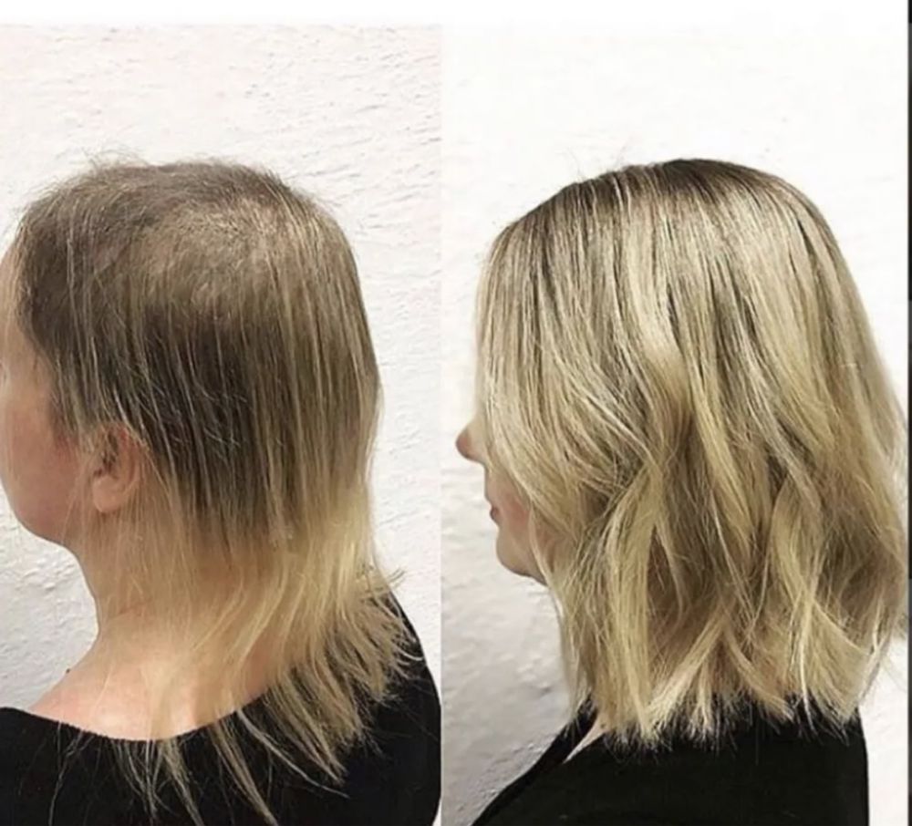 Przedłużenie włosów modelki