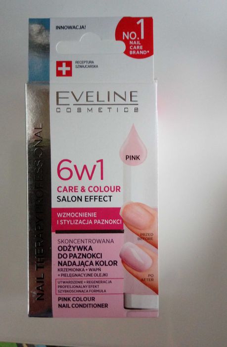 Odżywka do paznokci -  delikatny róż - Eveline Nail Therapy 6w1