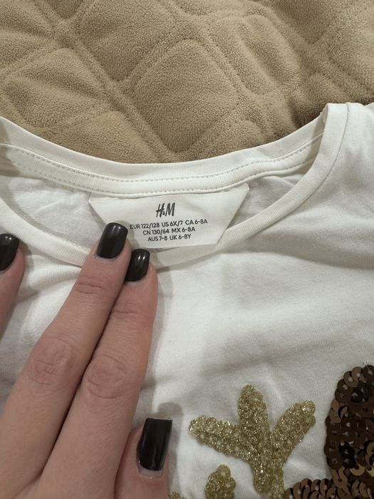 Костюм сукня H&M 6, 7, 8 років святковий новорічний з оленем паєтки