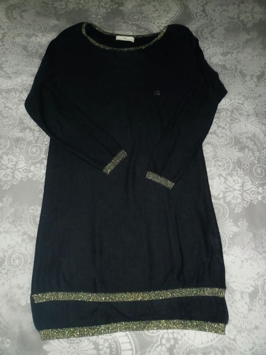 Túnica Carolina Herrera preto dourado M/L
