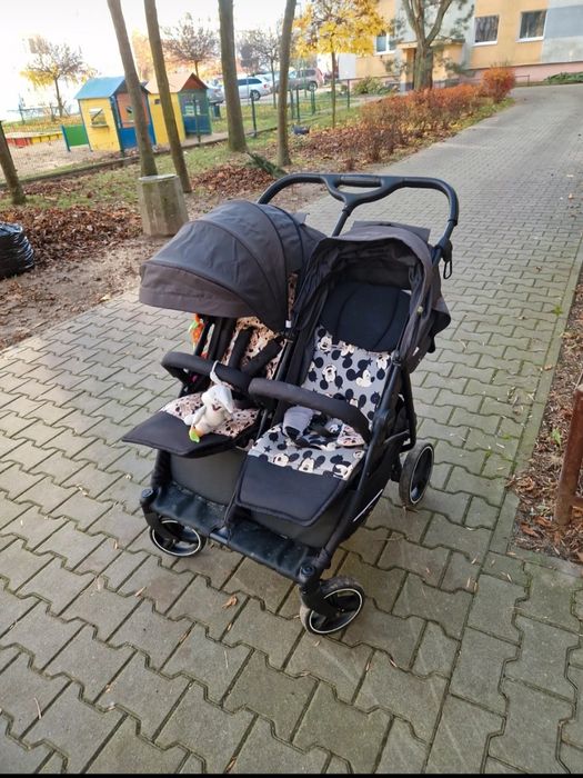 Wózek podwójny/rok po roku Euro card doblo z jedną gondolą