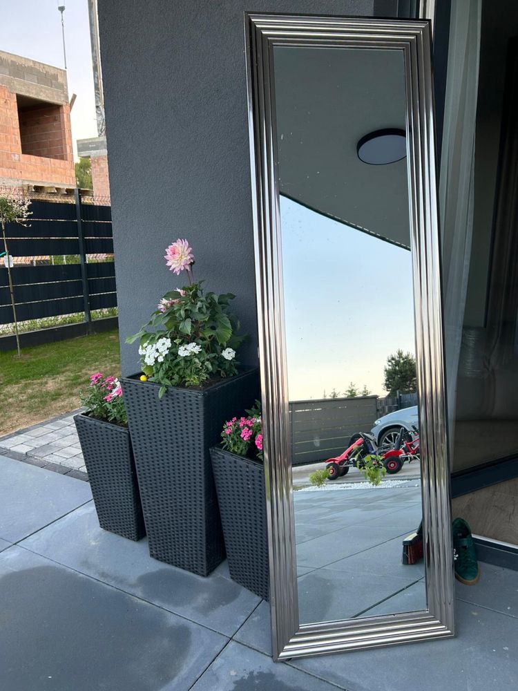 Lustro scienne glamour srebrne