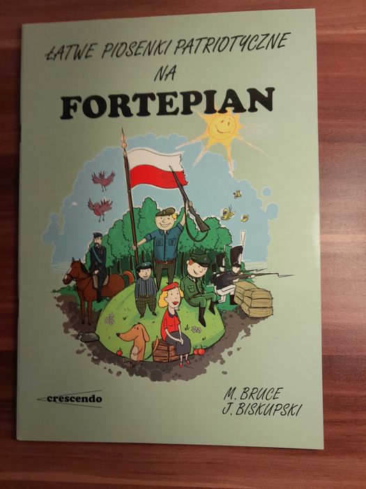 Książka Nuty Łatwe Piosenki Patriotyczne na fortepian.Crescendo Bruce