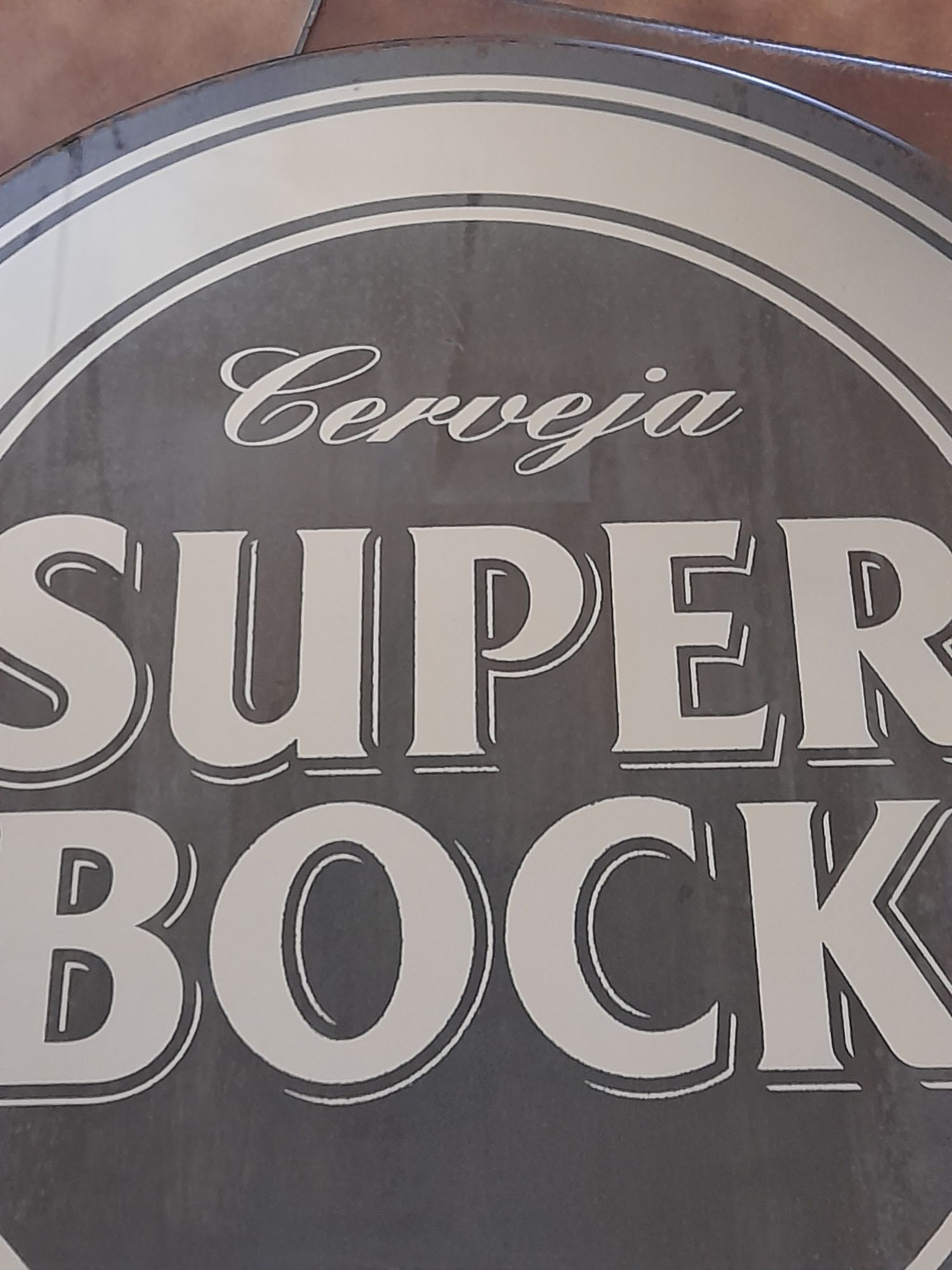 SUPER BOCK espelho - publicidade cerveja - pendurar na parede com uso