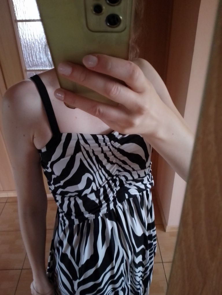 Sukienka zebra maxi