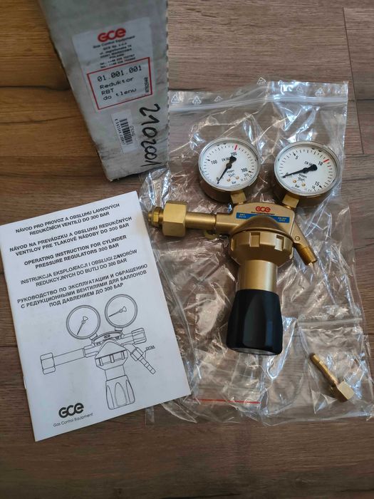 GCE - Reduktor jednostopniowy do butli tlenowej [200 BAR] - RBT 03-10