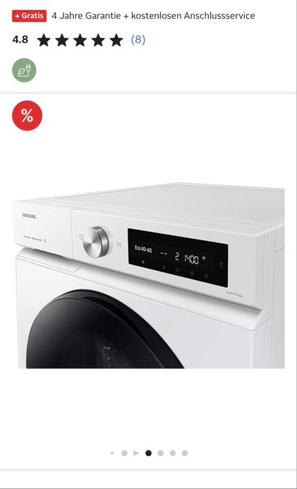 Пральна машина Samsung WW9BDB7U34GW