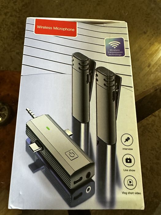 Міні бездротовий петличний мікрофон 3 в 1