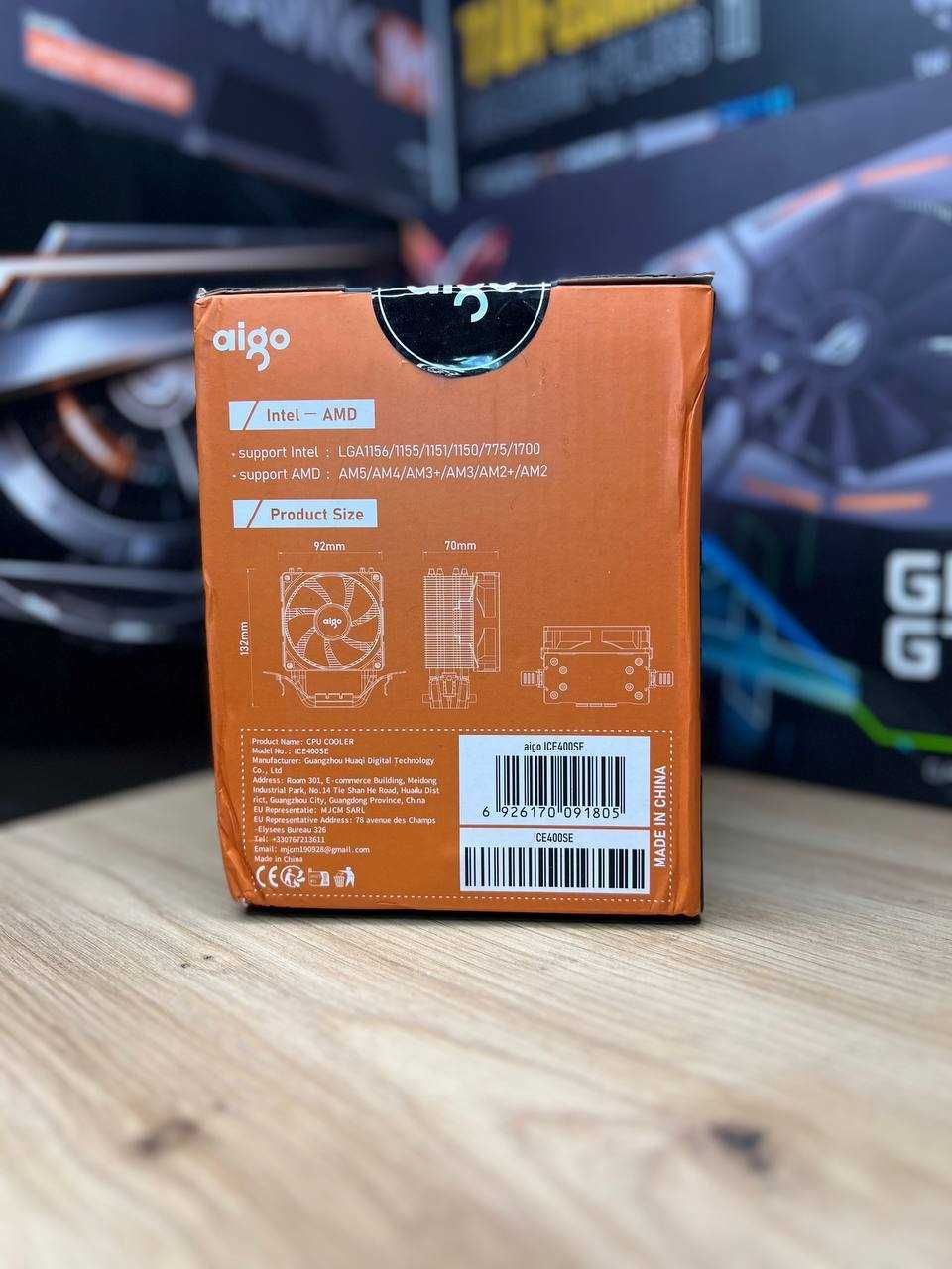 Башта для процесору Aigo ICE400SE з підсвіткою(кулер охолодження)