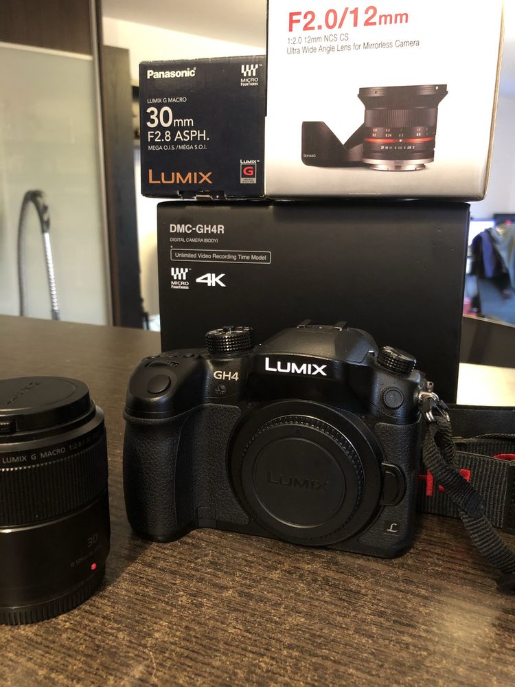 Lumix GH4R + obiektywy + baterie / VLOG-L