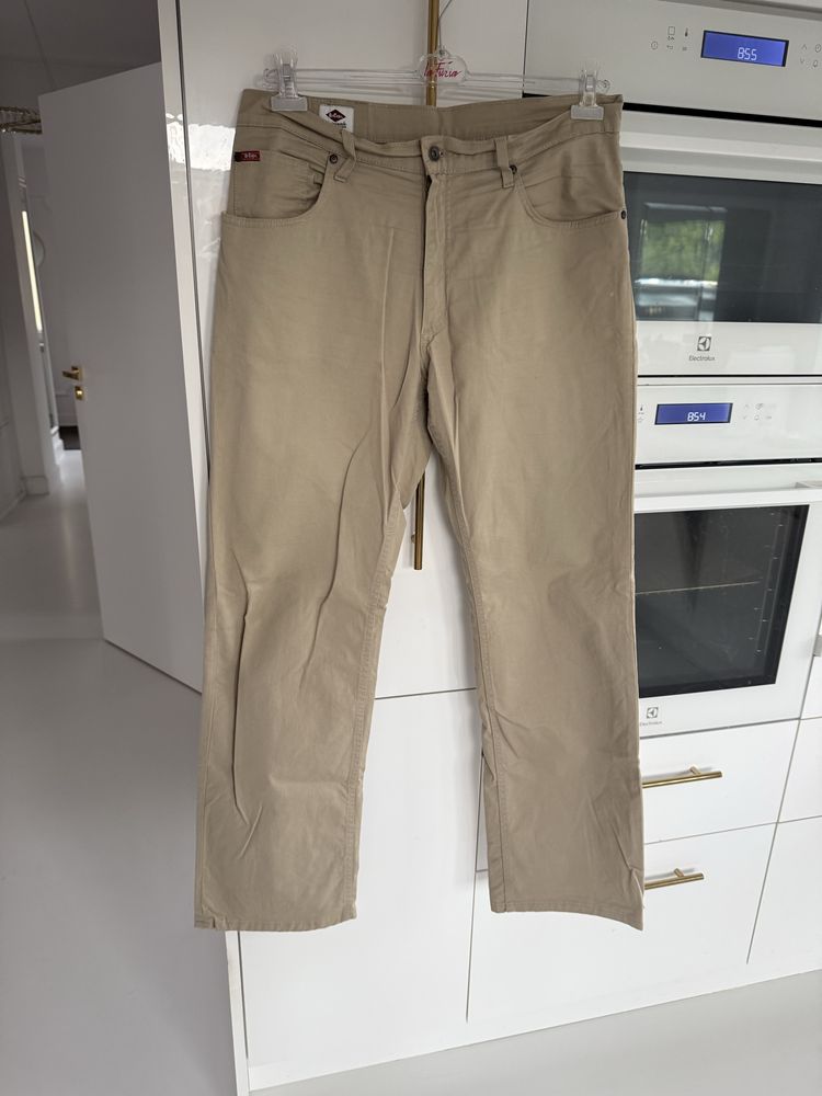 Lee Cooper męskie letnie spodnie beż XL