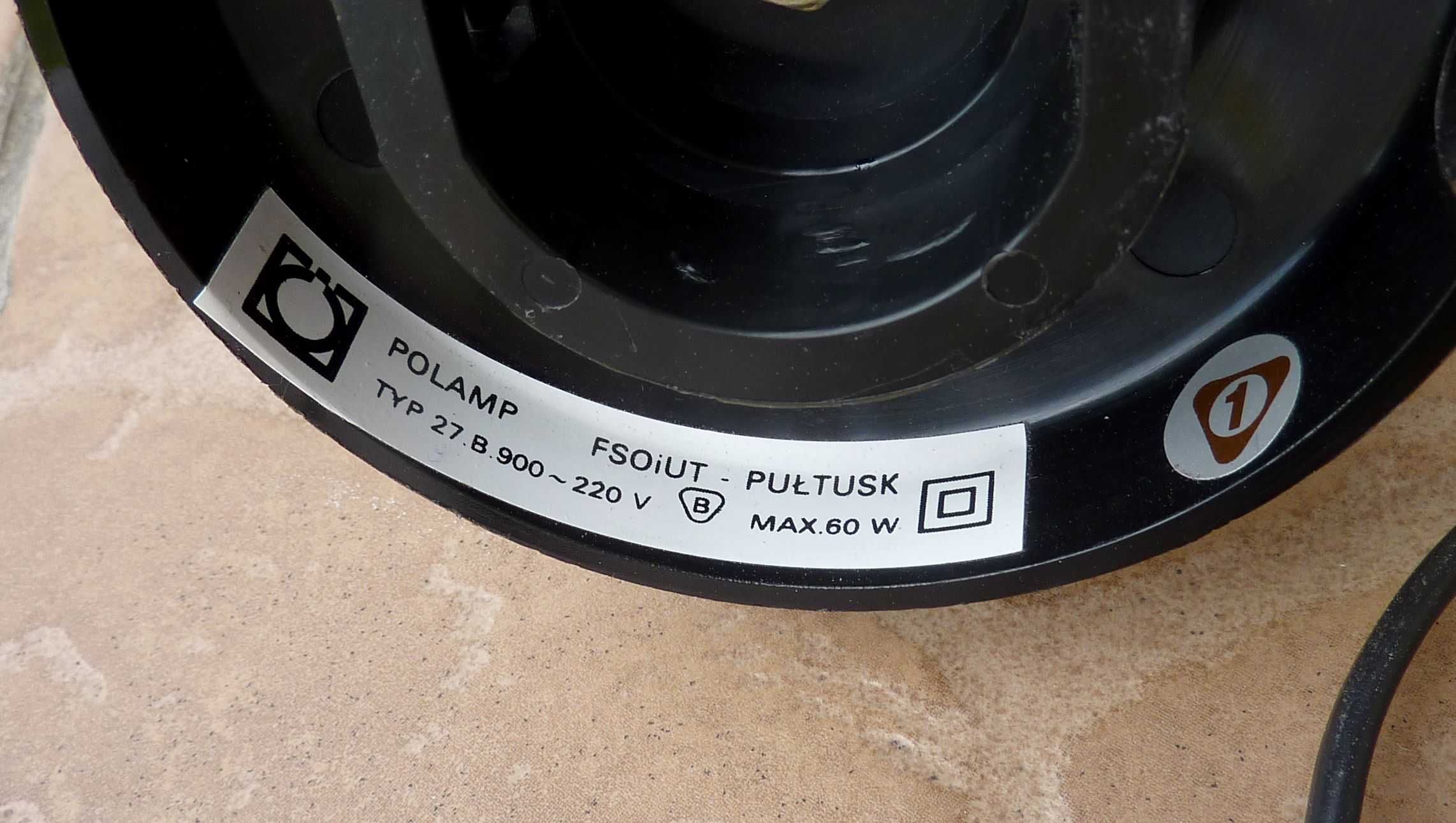 lampa stołowa FSOiUT POLAM Pułtusk - Typ 27.B.900