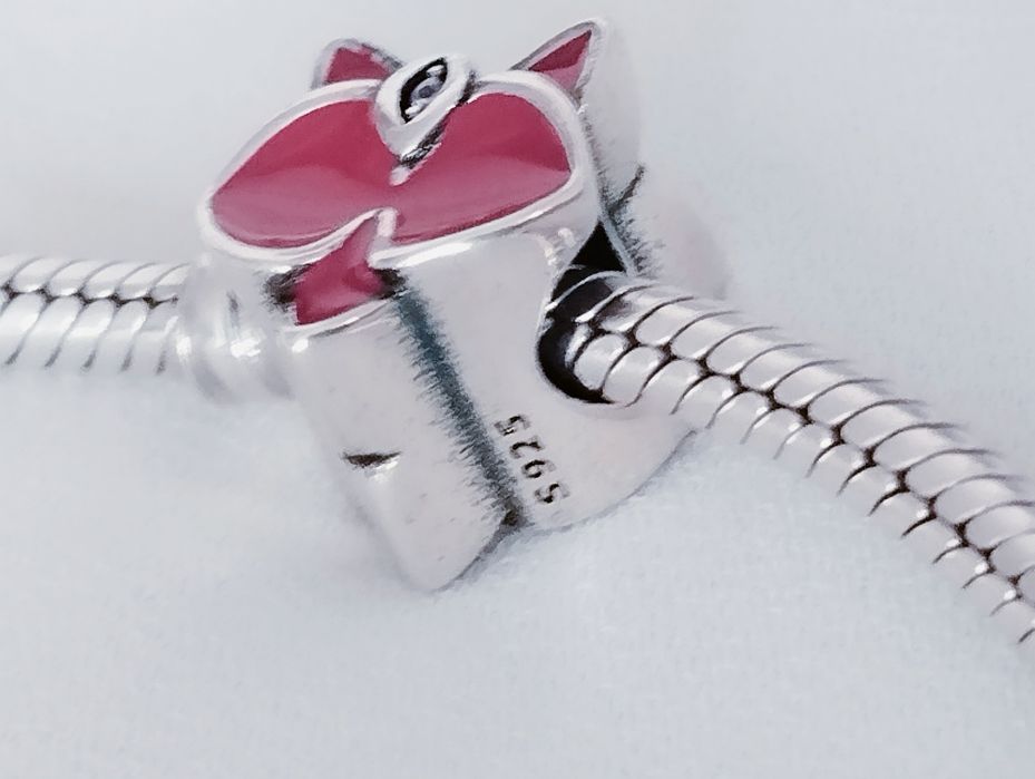 Kwiat charms różowa orchidea charakter s 925