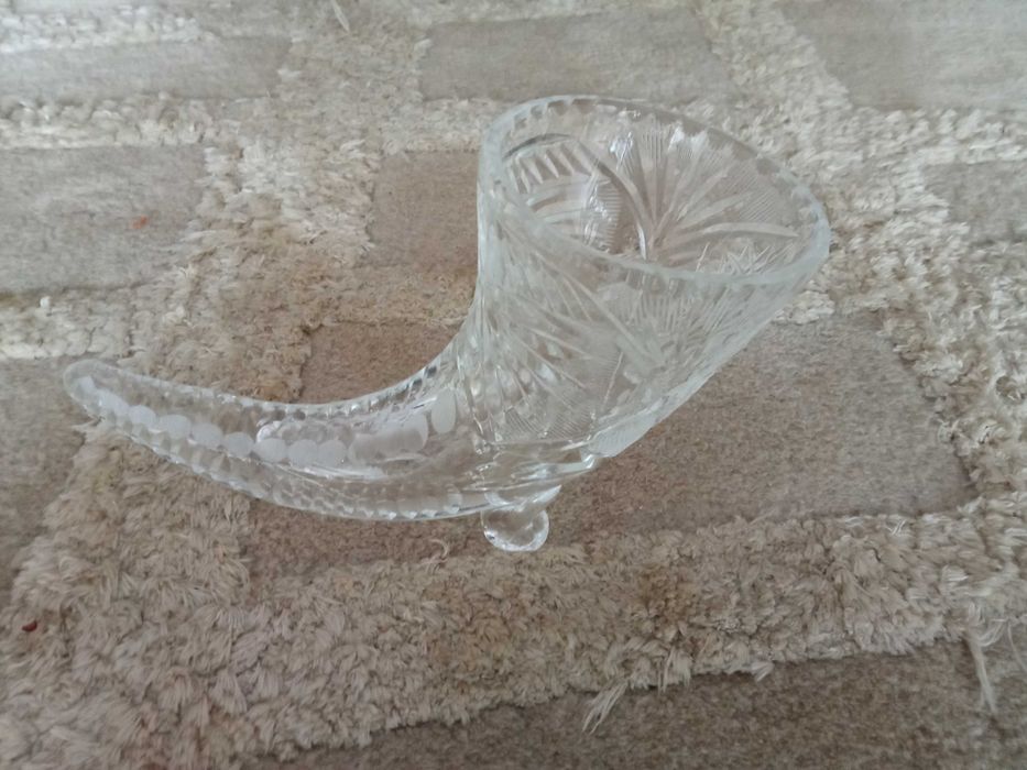 Wazonik kryształowy z PRL