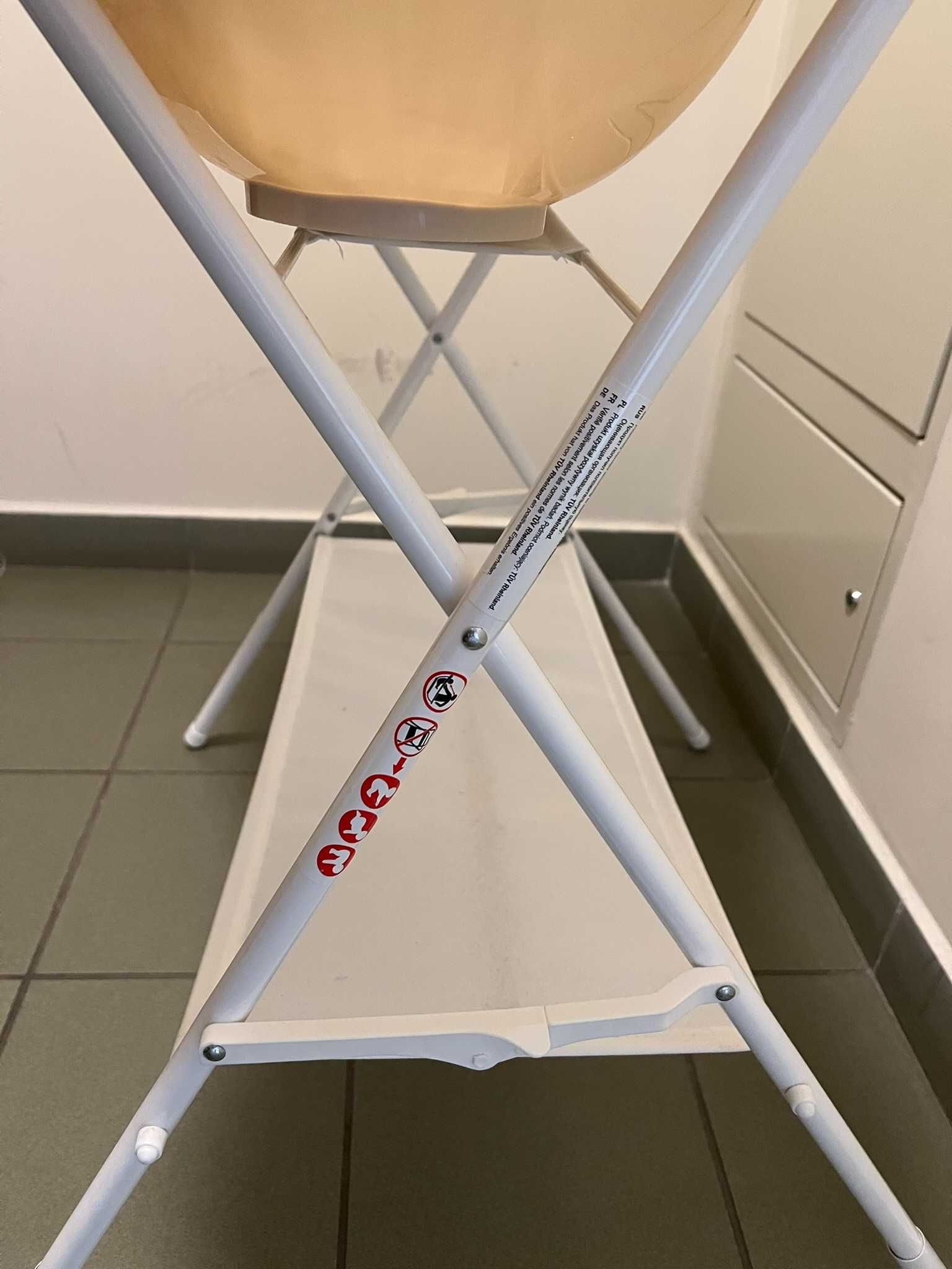 Wanienka Maltex z fotelikiem i stojakiem 84 cm - beżowa