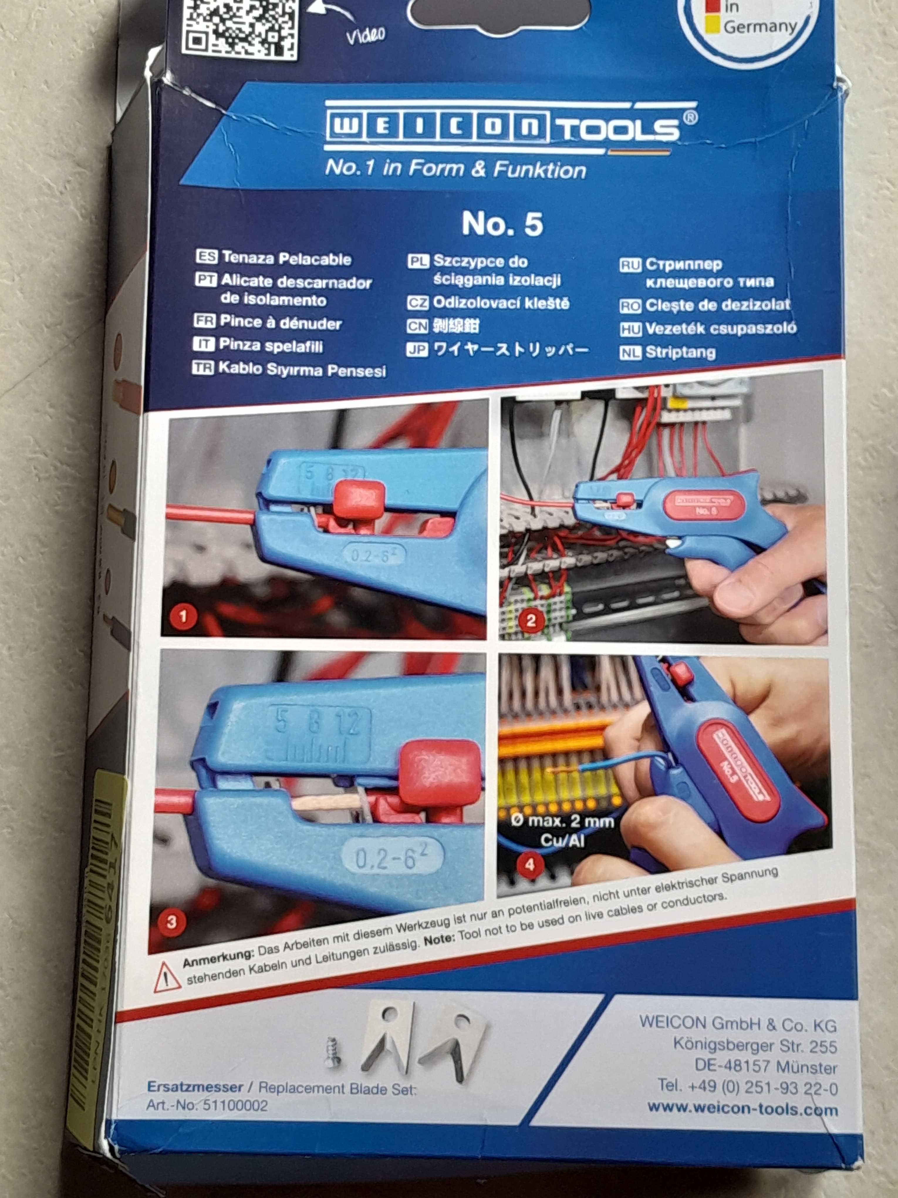 Weicon Tools No.5 Szczypce do ściągania izolacji nowe outlet
