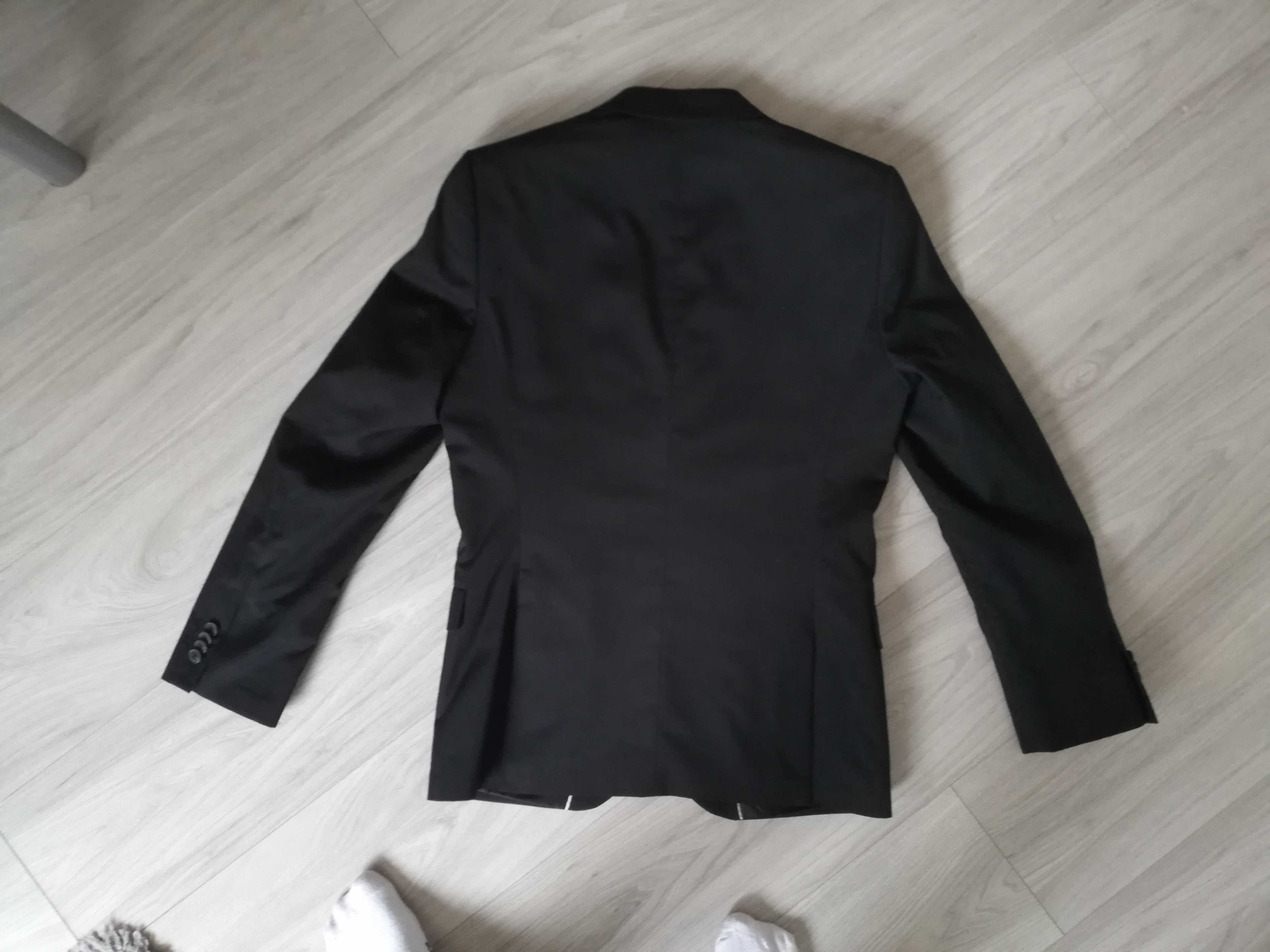 Czarna, męska marynarka Regular fit z H&M, rozmiar 46