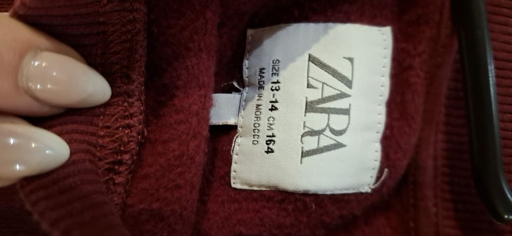 Bluza Zara dla dziewczynki bordowa