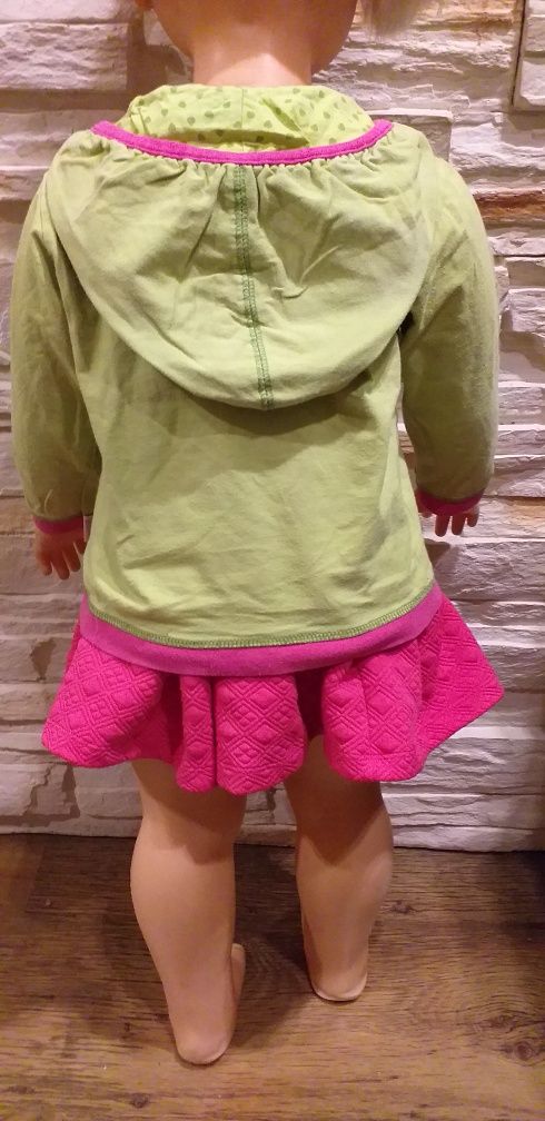 Zielona bluza z kapturem name it r.86 polar sweter W.S.Z.