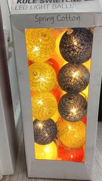 Lampki kolorowe cotton ball