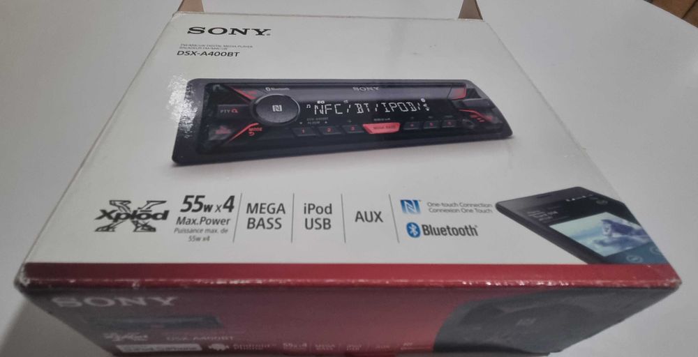 Auto-rádio Sony DSX-A400BT, tem Conexão BLUETOOTH