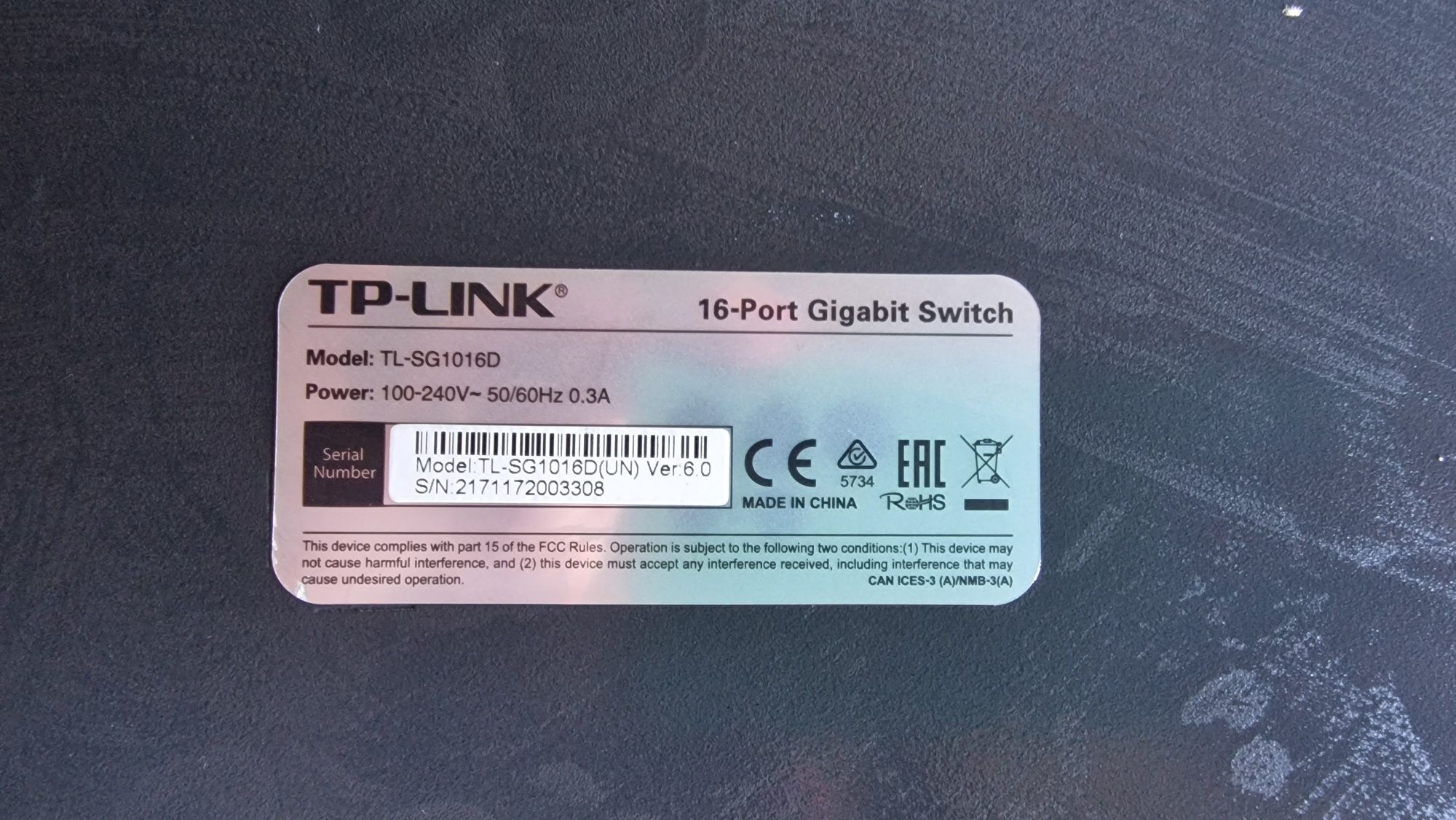 Switch TP-LINK  TL-SG1016D