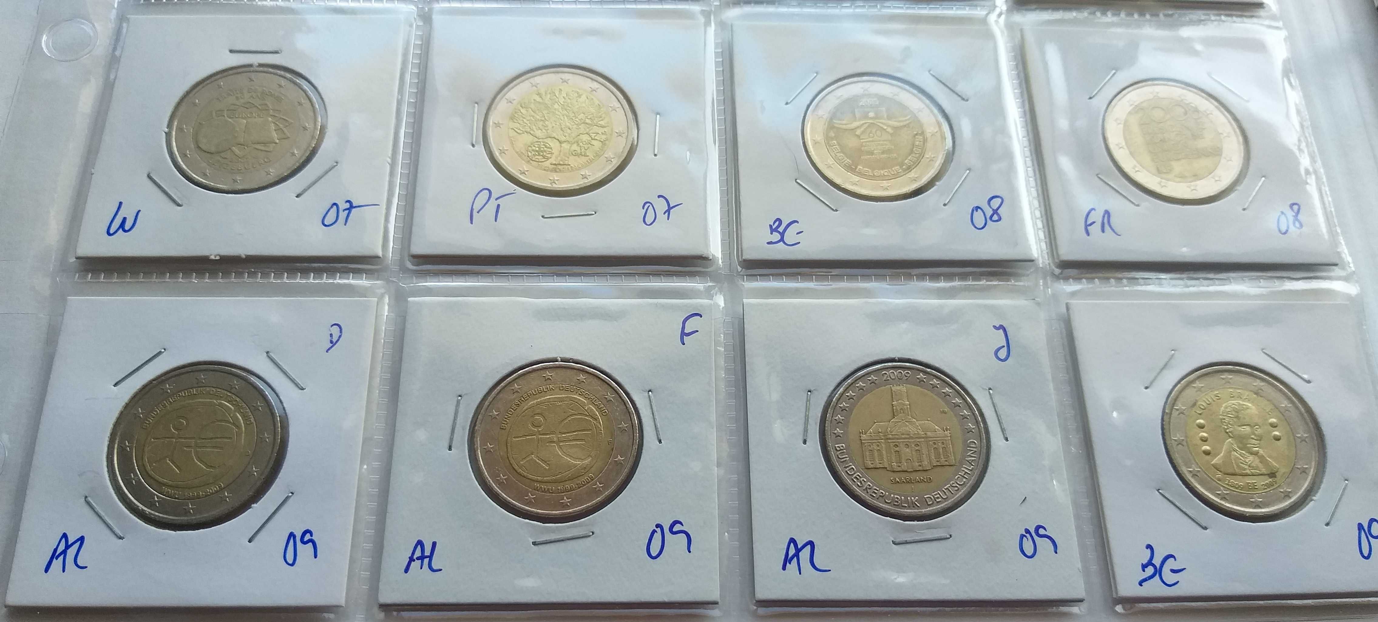 35 moedas de 2€ comemorativas todas diferentes