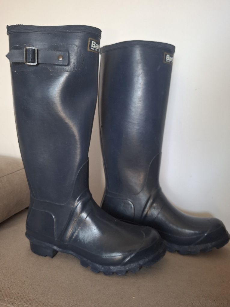 Barbour kalosze wysokie granatowe