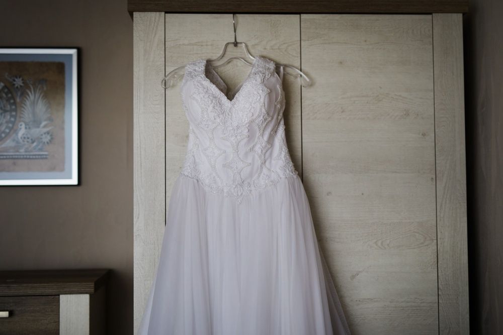 Biała suknia ślubna, rozmiar 32-36