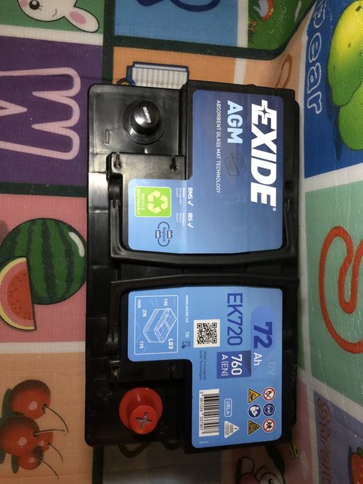 Акумулятор новий автомобільний  Exide EK720 AGM 72Ah