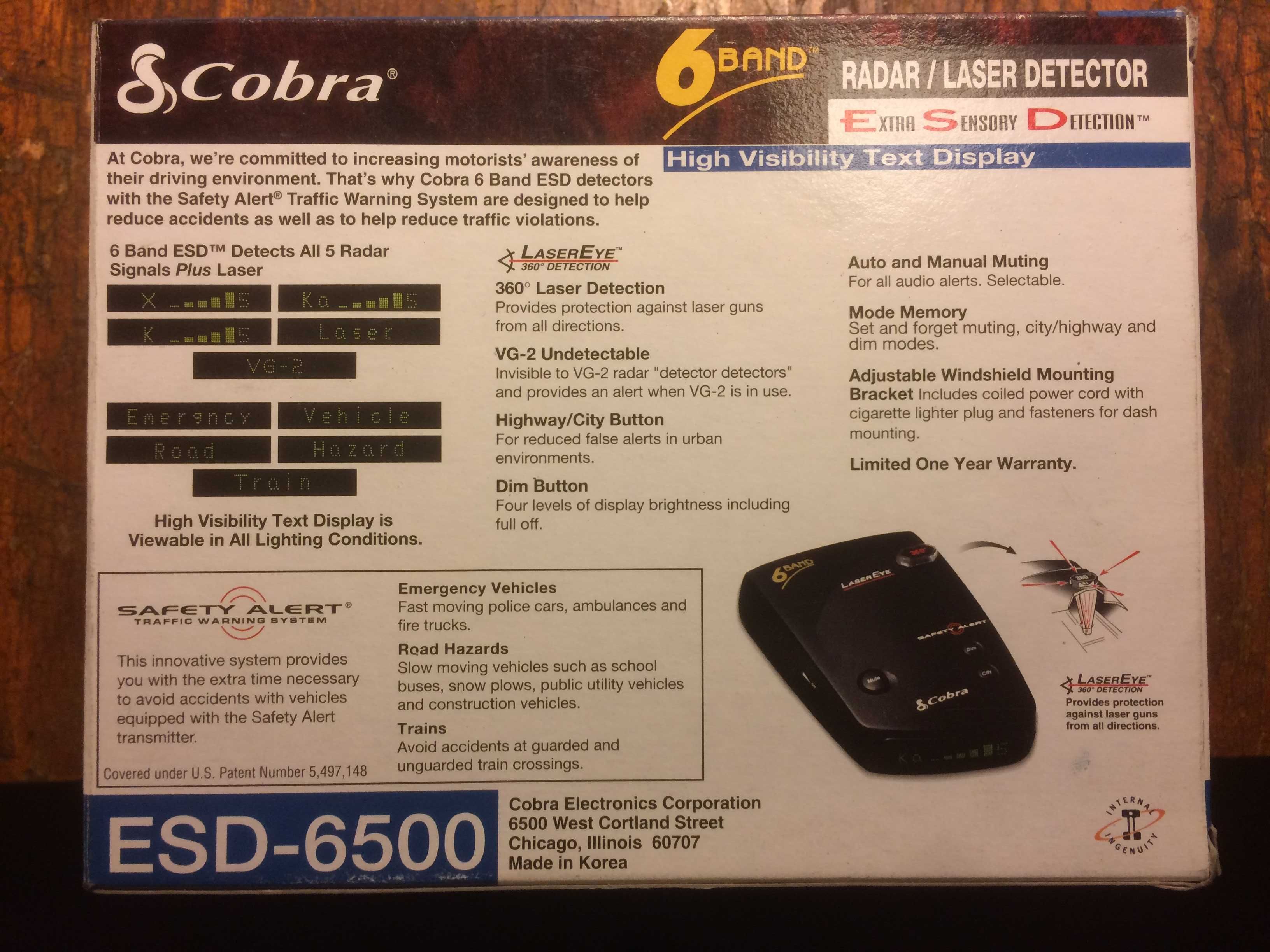 Лазерные радар-детекторы Cobra ESD-6500, Cobra RSA-300 Новые