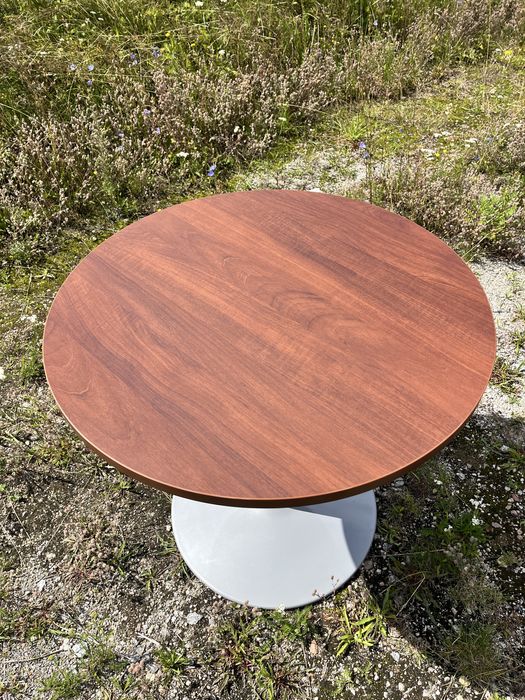 Dwa stoły stół stoliki stolik dreniany okrągły srebrny