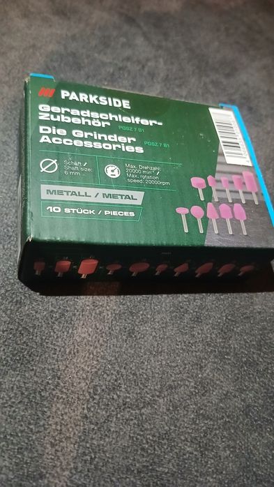 Akcesoria do szlifierki prostej Parkside – zestaw 10 sztuk