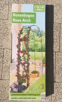 Nowa duża pergola ogrodowa na róże