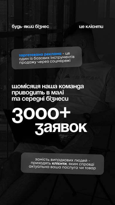 КОНСУЛЬТАЦІЯ по таргетованій рекламі | Просування | Клієнти |