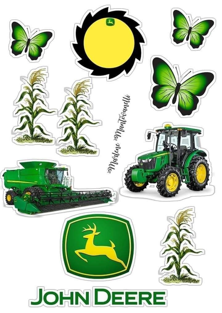 Wydruk cukrowy A4 Włoski papier traktor ciągnik John Deere