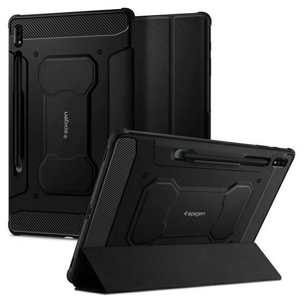 Etui Spigen Rugged Armor Pro do Samsung Tab S7+/S8+ 12.4", Czarny