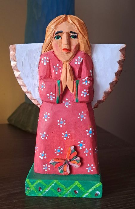 Anioł rzeźba ludowa