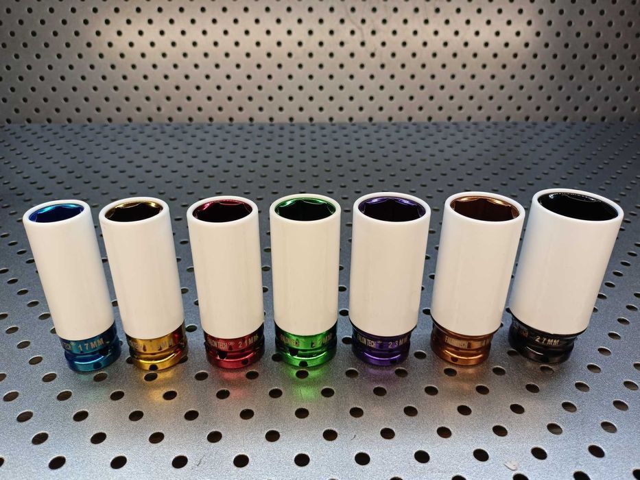 Zestaw nasadek do felg aluminiowych alufelg 1/2" 7szt nasadki udarowe