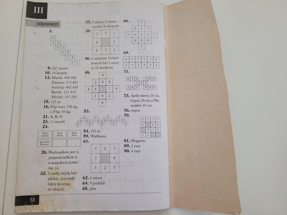 Ćwiczenia matematyczne klasa 3, 88stron