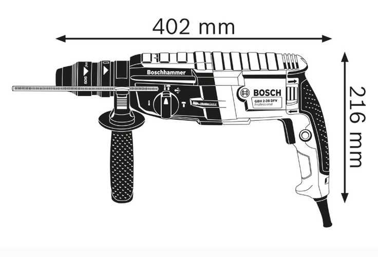 Wypożycz młotowiertarkę Bosch GBH 2-28 F Professional
